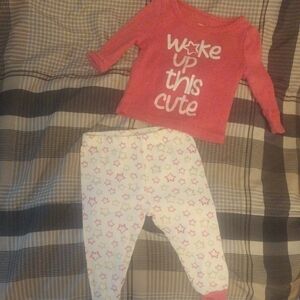 Charming Pink and White Kids Pajama Set